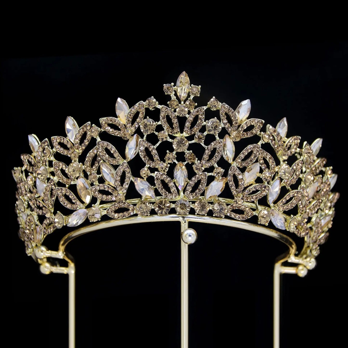 Luxury Blue Crystal Wedding Crown Bridal Headwear Brithday Party Rhinestone Diadem Headband Handwork Headpiece for Women Tiaras GiFTiFY