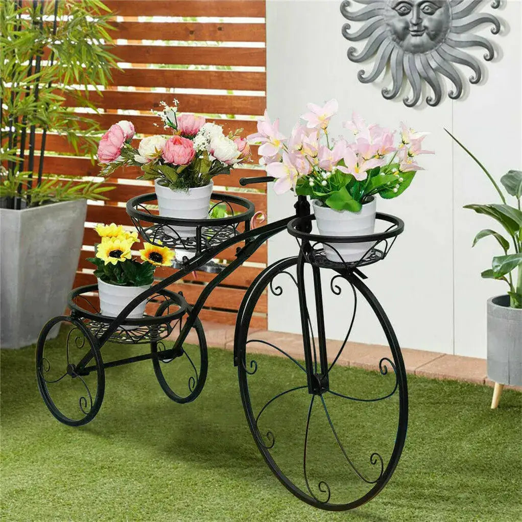 Unique 3 Tier Bicycle Plant Stand