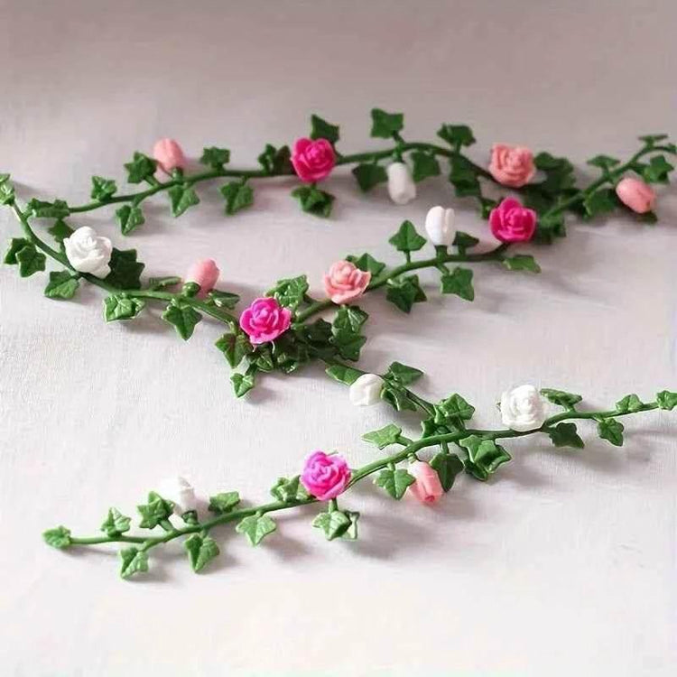 5pcs Dollhouse Miniature Garden Scene with Flower Vines Perfect for DIY Crafts Model Decorations and Creative Projects Realistic - GiFTiFY