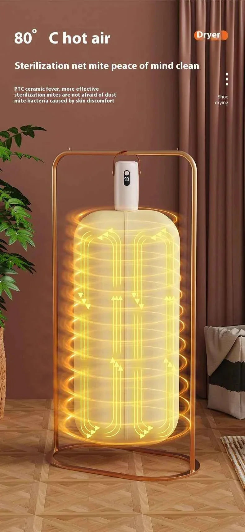 Portable Clothes Dryer Compact Electric Drying Machine for Home Foldable Clothes Dryer Convenient clothing drying in dormitories DSERS