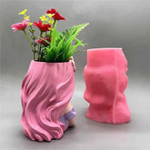 New product! Silicone mold creative fairy flower pot used to make gypsum resin cement home balcony decoration