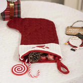 navidad Christmas Boots Letters Christmas Stocking New Knitting Christmas Tree Pendant Decorations SnowflakeChristmas Socks