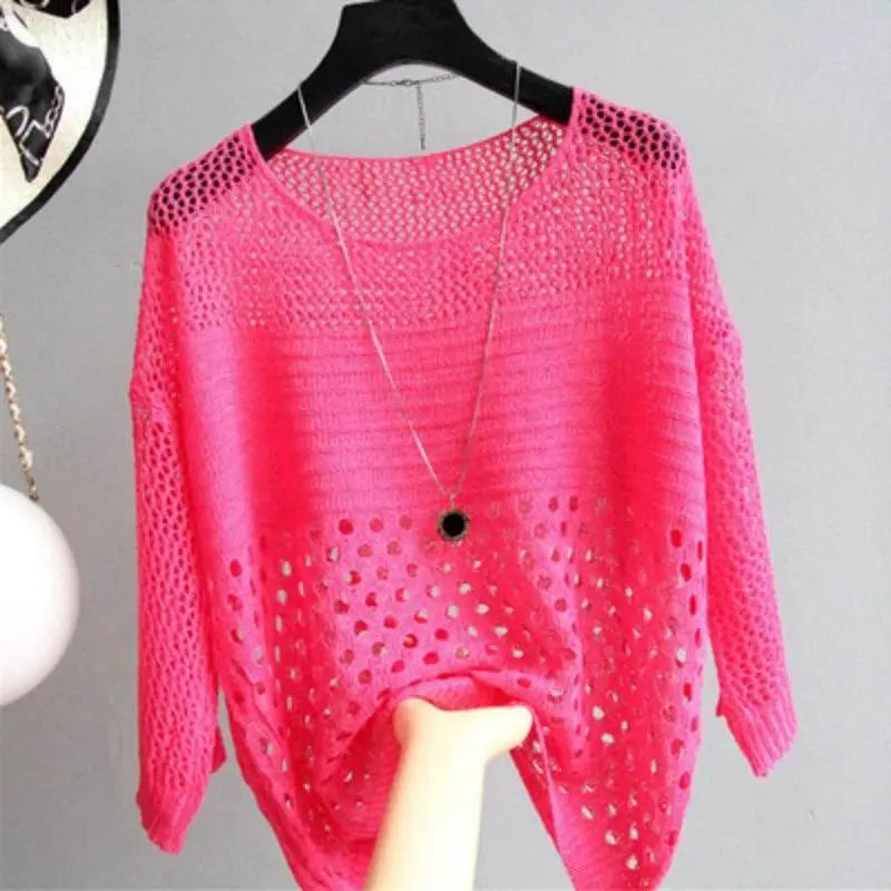 Ice Silk Hollow Knitted Vest for Women - GiFTiFY