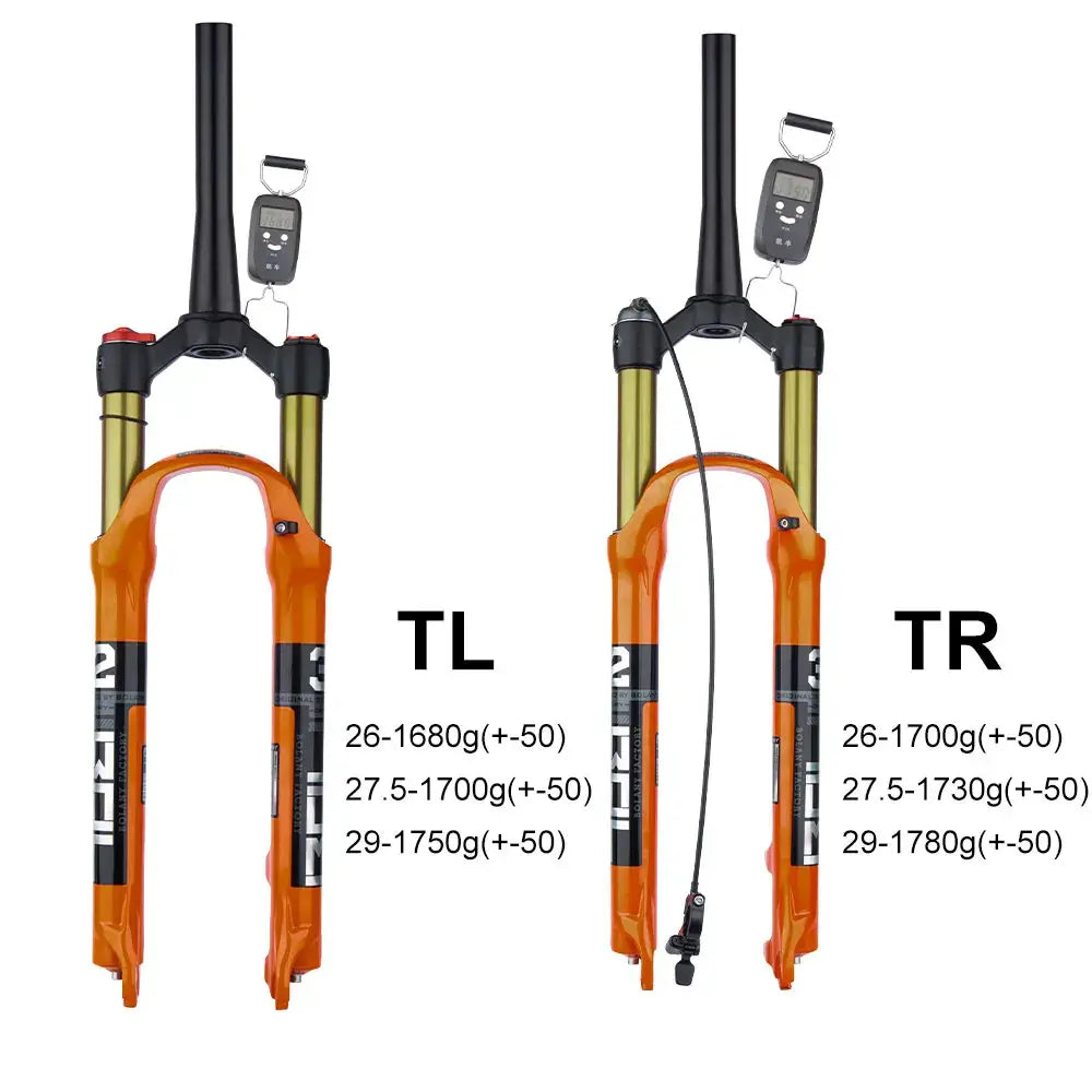 Bolany MTB Bicycle Fork Magnesium Alloy Air Suspension 26 27.5 29 Inch 32 HL RL100mm Bike Fork Lockout For Cycling