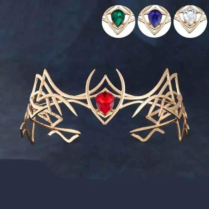 Halloween Goddess Cosplay Forehead Round Elves Crowns Tiara Women Vintage Leaf Headband Bridal Hair Accessories Wedding Headwear Tiaras by DSERS