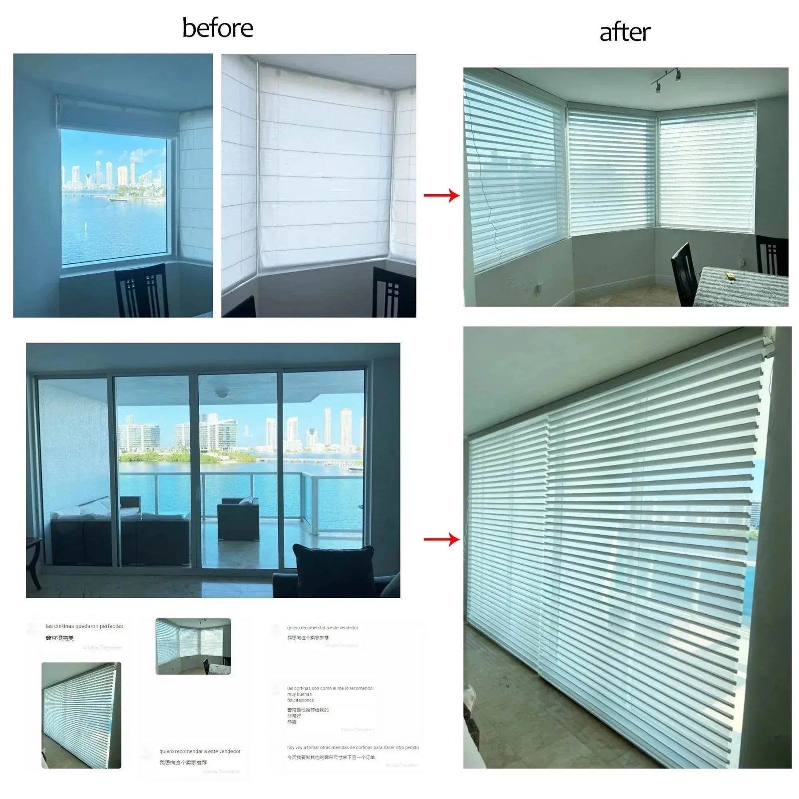 SmartMatters Electric Shangrila Blinds Smart Zigbee Blackout Zebra Shades for Windows and Doors Wifi Tuya Alexa Google Assistant Smart Shade by DS