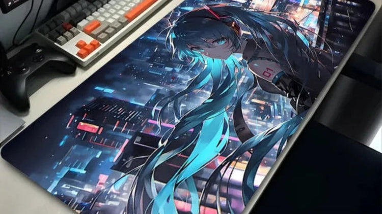 Mouse Pad Kawaii Neon M-miku Gaming Mousepad DSERS
