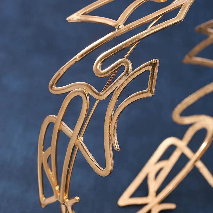 Halloween Goddess Cosplay Forehead Round Elves Crowns Tiara Women Vintage Leaf Headband Bridal Hair Accessories Wedding Headwear - GiFTiFY