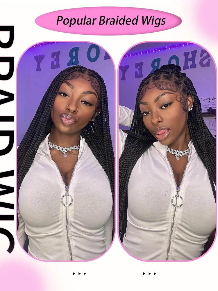 Synthetic Jumbo Cornrow Braided Wig Long 36&