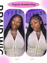 Cornrows Full Lace Braided Wigs Synthetic Knotless Box Braiding Wigs For Black Women 36&