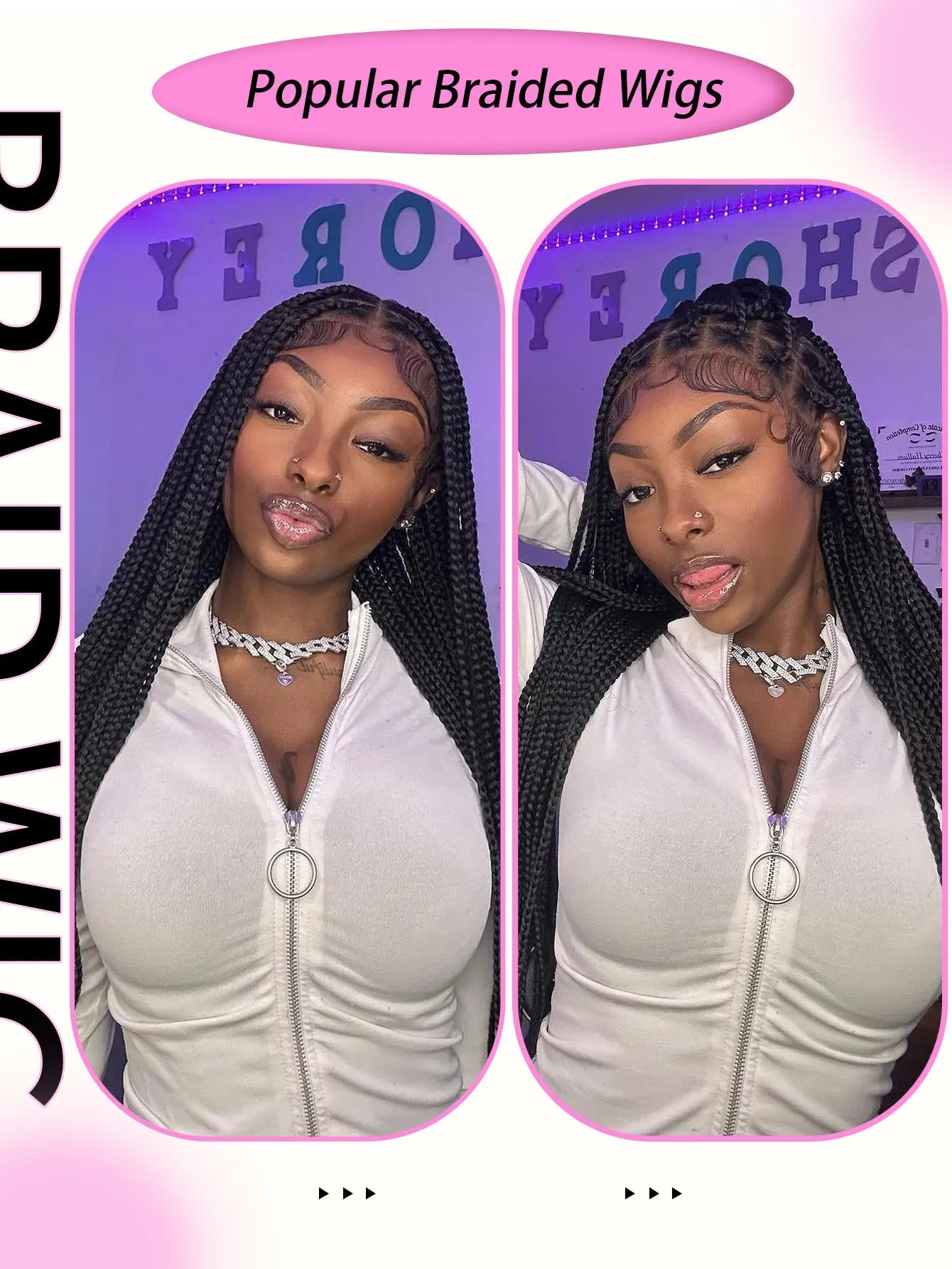 Tribal Synthetic Cornrow Braided Wigs Full Lace Wig 36Inches Knotless Jumbo Knotless Box Braids Wig Square Part For Black Women GiFTiFY