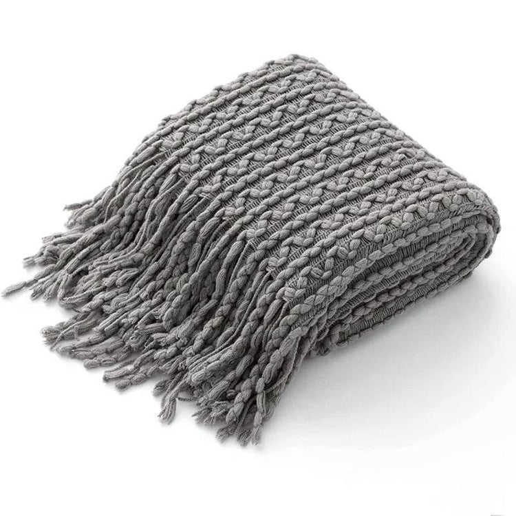 Bohemian Couch Blanket Large Knitted Tassel Throw for Bed Chair Sofa Couch Cover All-Season Blankets Home Decor Soft Comfortable - GiFTiFY