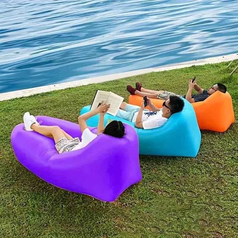 Recliner Air Lazy Inflatable Sofa Bag, Portable Camping Sofa Mattress, Music Festival Recliner - GiFTiFY