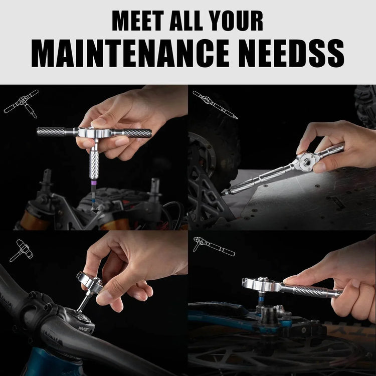 VMAN Precision 66in1 magnetic ratchet screwdriver set Detachable T - handle magneticizer Fix furniture, electronics & glasses - GiFTiFY