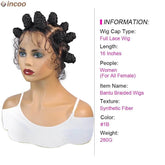 Summer Synthetic Bantu Knots Cornrows Braided Wigs Knotless Large Box Braids Wig Full Lace Wig For Black Women Handmade Twists - GiFTiFY