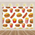 Quick Food Theme Birthday Party Decoration Hamburger French Fries Pizza Background Banner Photography Backdrop Supplies Kid Gift - GiFTiFY