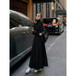 New French Style Temperament Women's High-Grade Black Dress Hepburn Style Gray Turtleneck Dress for Women Autumn Winter DF4964 DSERS