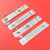A stainless steel pendant bookmark about Christmas, the warmest Christmas reading gift for loved ones on Christmas Eve.