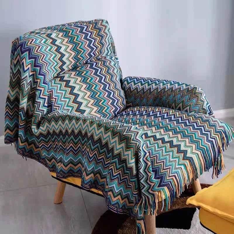 Boho Bed Plaid Blanket Geometry Aztec Baja Blankets Ethnic Sofa Cover Slipcover Decor Throw Wall Hanging Tapestry Rug Cobertor - GiFTiFY