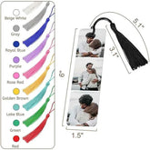Custom Photo Bookmark Personalized Book Marks with Tassel Personalized Engraved Text Color Picture Bookmarks Gifts for Readers