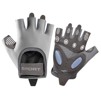1 Pair Workout Gloves with Liquid Silicone for Women Fingerless Cycling Gloves Non-slip Men's Gym Weight Lifting Gloves DSERS