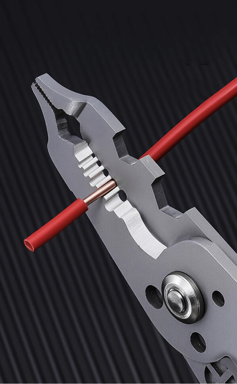 Multifunctional Wire Stripper with Electrical Test Pen Foldable Cable Cutter Crimper Tool, Electrical Folding Pliers for Cutting GiFTiFY