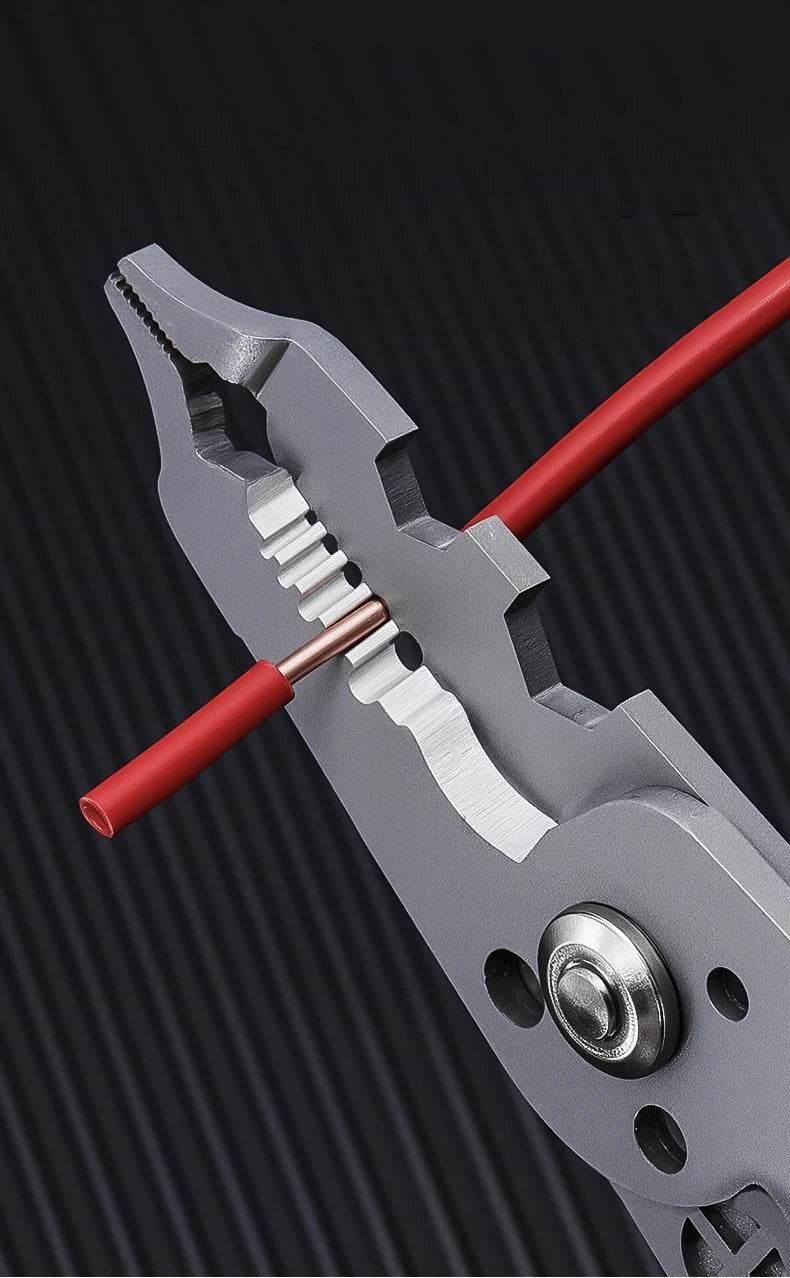 Multifunctional Wire Stripper with Electrical Test Pen Foldable Cable Cutter Crimper Tool, Electrical Folding Pliers for Cutting Multifunctional Wire Stripper by DSERS