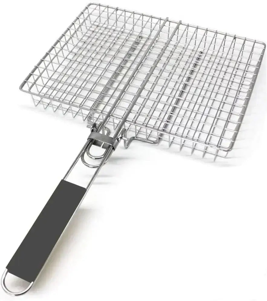 Folding Stainless Steel BBQ Grill Basket