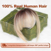 Ombre Light Blonde Clip in Bangs 100% Real Human Hair Bangs human hair wigs with bangs - GiFTiFY