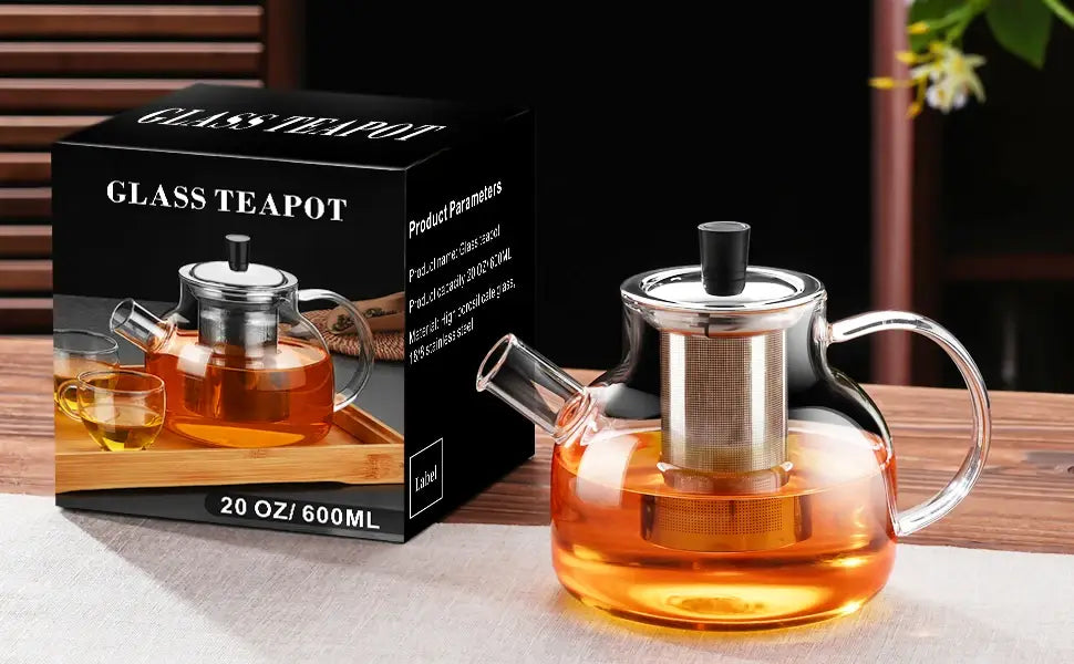 Glass Teapot Camping Water Bottle