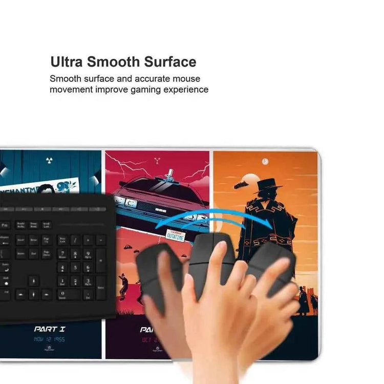 Back To The Future Large Mouse Pad 90x40cm Computer Mousepad Big Keyboard Mat Car Table Carpet Big Desk Mats Rubber Rugs - GiFTiFY