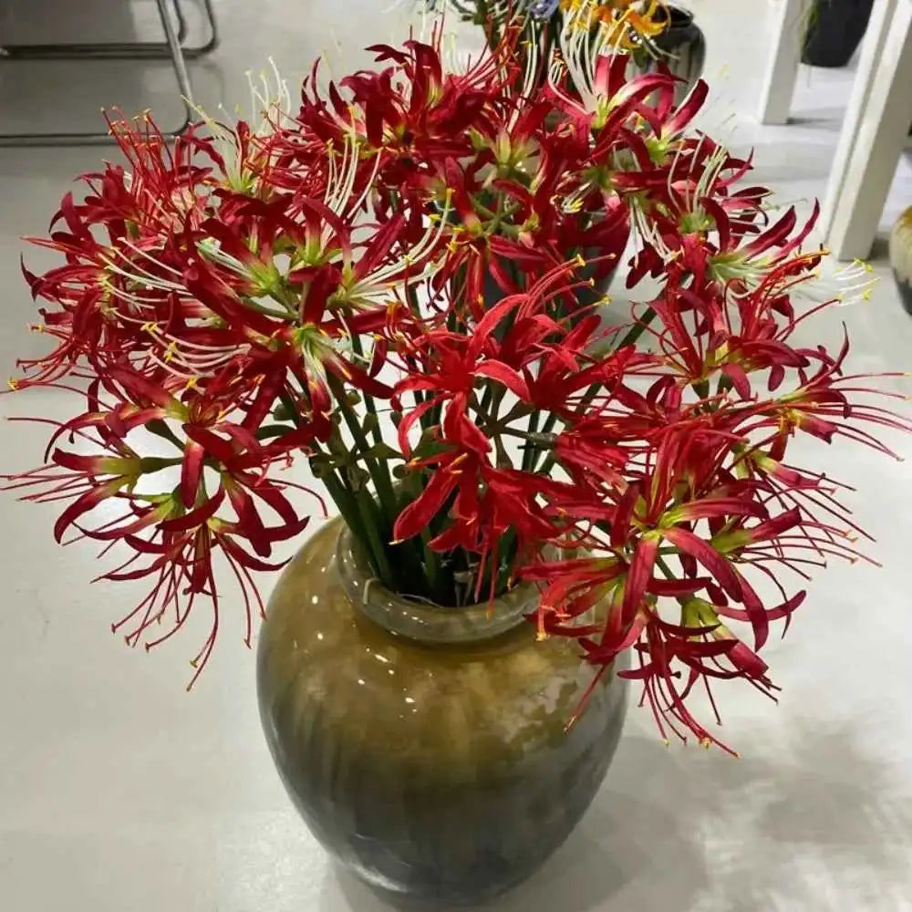 60cm Artificial Higanbana Flower Branch Handmade by DSERS