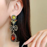 Draweye Bows Earrings for Women Medieval Palace Style Vintage Korean Fashion Aretes De Mujer Geometric Elegant Jewelry - GiFTiFY