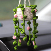 Handmade Crochet Car Styling Plants Succulent Car Plant Ornamentos Decoration Interior Accersories Cute Gift for Women - GiFTiFY