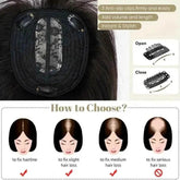 Doreen 13*13cm 8" 12" 16" Topper Hair with Bangs Real Remy Human Hair Toppers for Women With Thin Hair Silk Base with Hair Weft