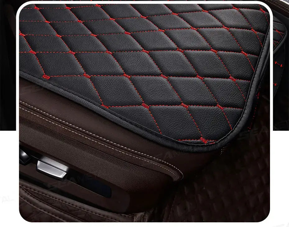 Black Quilted Leather Car Seat Covers