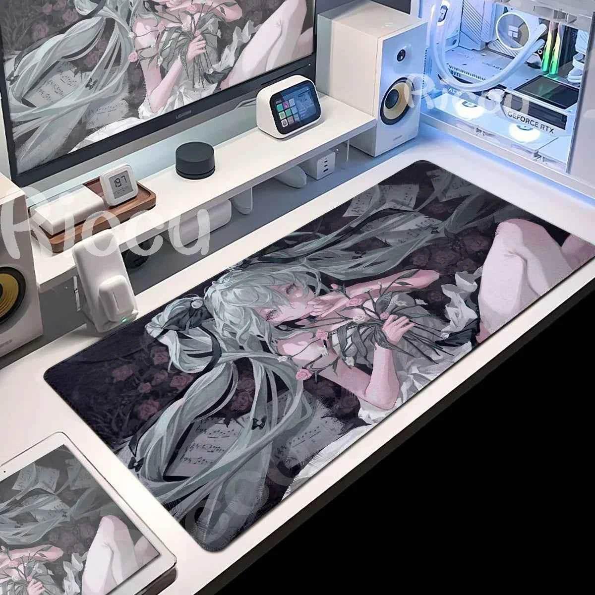 Large Gaming Mouse Pad Hatsune M-miku Mousepad PC Gamer Desk Mat Office Decoration Mouse Mat E-Sports Playmat Game Accessories - GiFTiFY