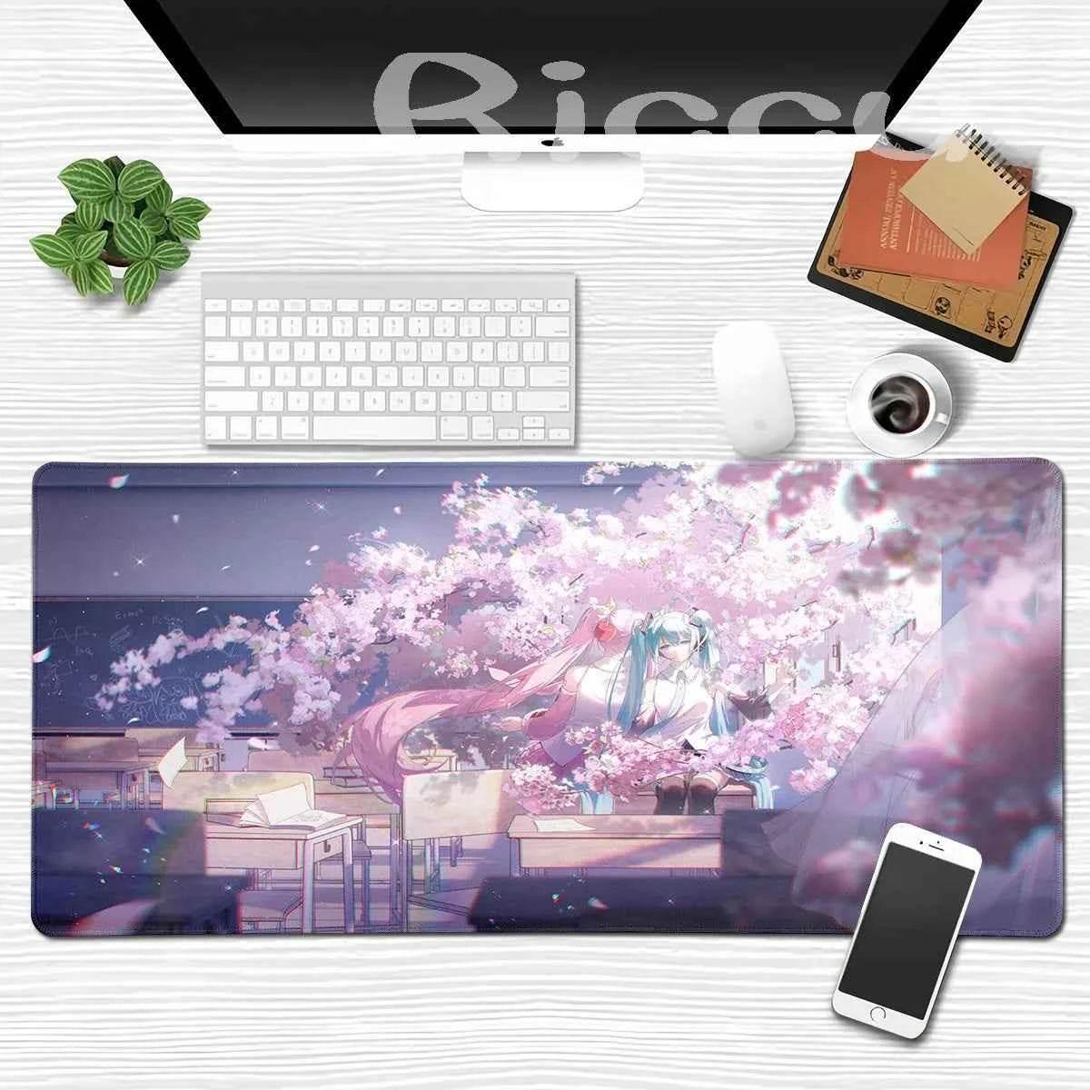 Large Gaming Mouse Pad Hatsune M-miku Mousepad PC Gamer Desk Mat Office Decoration Mouse Mat E-Sports Playmat Game Accessories - GiFTiFY