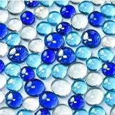 100g/3.52oz(Approx. 18-25pcs) Oblate Bead Glass Mosaic Tiles Colorful Round Mosaic Making Material Multi Diameter DIY Craft Tile