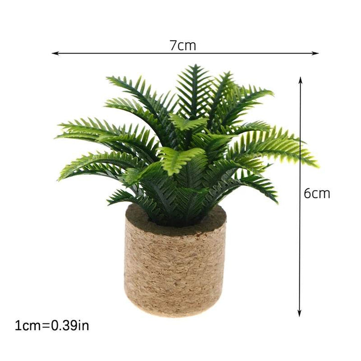 1:12 Dollhouse Simulation Flower Plant Potted Model Doll Home Miniature Green Plants Garden Decor Micro Landscape Ornament - GiFTiFY