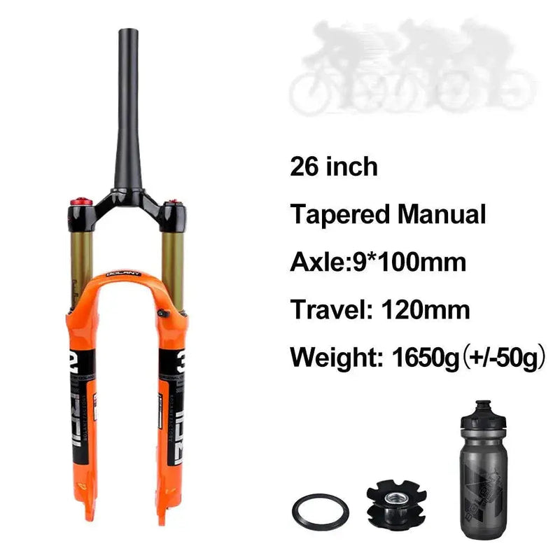 Bolany MTB Bicycle Fork Magnesium Alloy Air Suspension 26 27.5 29 Inch 32 HL RL100mm Bike Fork Lockout For Cycling Accessories MTB Bicycle Fork by Zopi / AliExpress