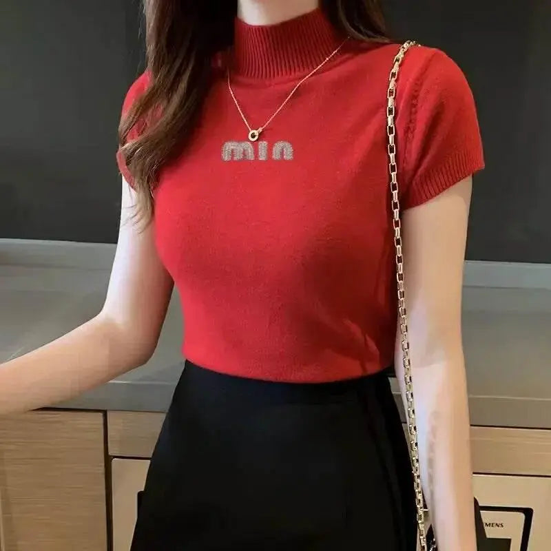 Elegant Turtleneck Summer Blouse for Women - GiFTiFY