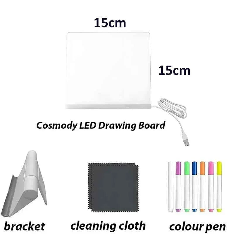 LED Acrylic Drawing Board DIY Erasable Luminous DSERS/ https://www.aliexpress.us/item/3256808438306553.html?supplyId=159831080&gatewayAdapt=glo2usa4itemAdapt