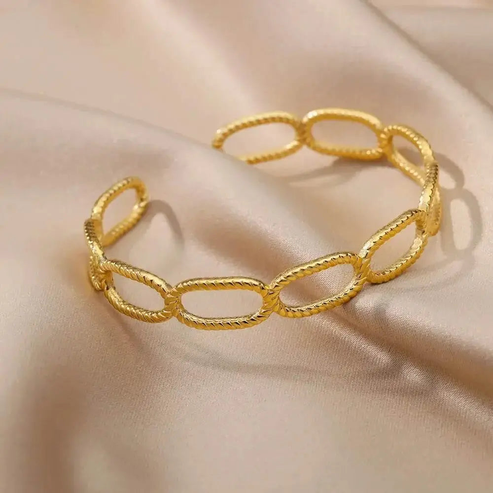 Adjustable Gold Nefertiti Inspired Cuff Bracelet - GiFTiFY