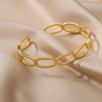 Adjustable Gold Nefertiti Inspired Cuff Bracelet
