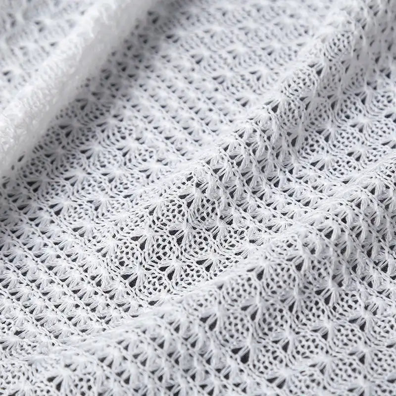 Crochet Mesh Fabric Hollow Out Knitted Net Material for DIY Sewing Sexy Crop Tops Cardigan Apparel Spring Summer Fashion