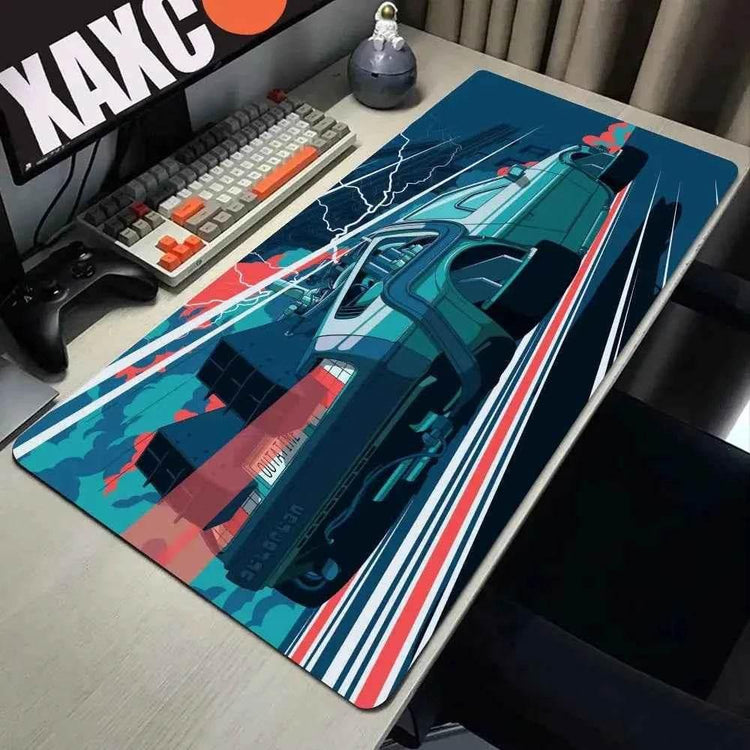 Back To The Future Large Mouse Pad 90x40cm Computer Mousepad Big Keyboard Mat Car Table Carpet Big Desk Mats Rubber Rugs - GiFTiFY
