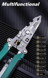 Multifunctional Wire Stripper with Electrical Test Pen Foldable Cable Cutter Crimper Tool, Electrical Folding Pliers for Cutting - GiFTiFY