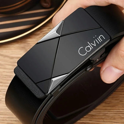 Stylish Men's PU Leather Belt - Fashion Belts for Daily Life, Leisure, Party, Festival, Work, and Business Automatic Buckle DSERS