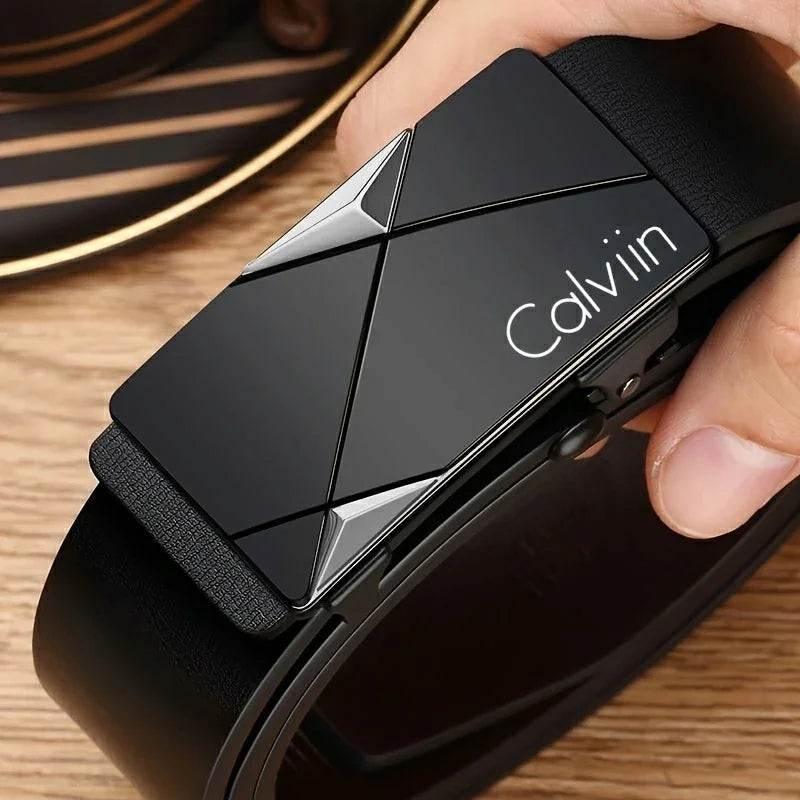 Stylish Men's PU Leather Belt - Fashion Belts for Daily Life, Leisure, Party, Festival, Work, and Business Automatic Buckle Belt by DSERS
